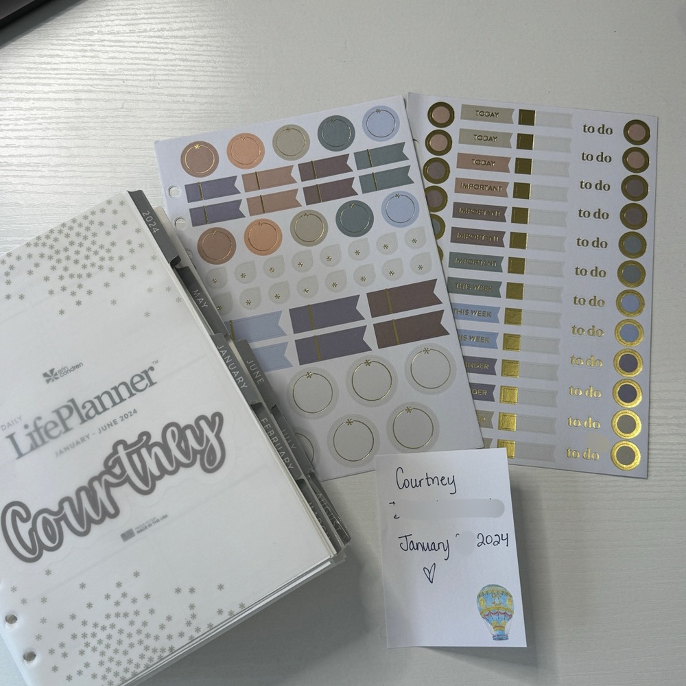 Erin Condren A5 daily planning ring agenda inserts